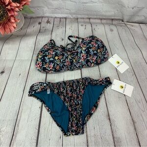 Body Glove Abloom Baby Love Bikini Top and Flirty Surf Rider Bottoms Set